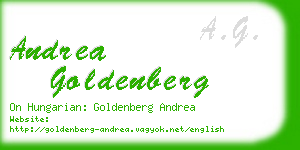 andrea goldenberg business card